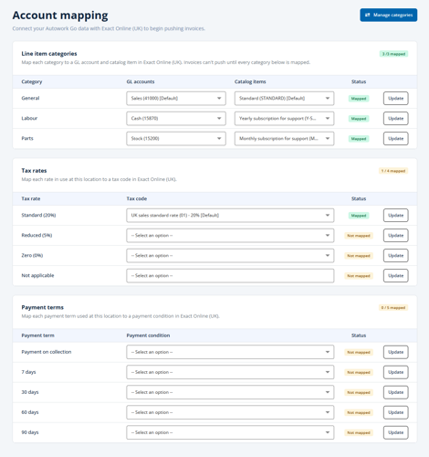 Accounting Link Line Items