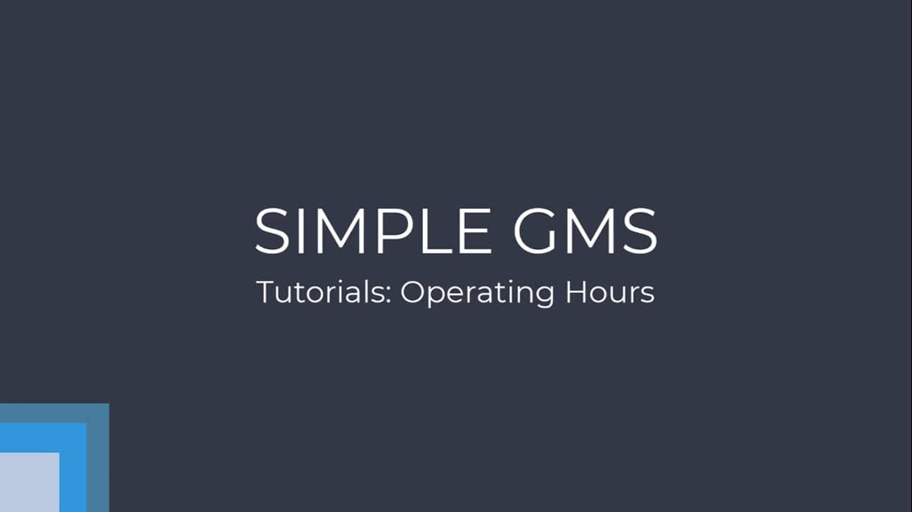 Operating hours | Tutorials | Autowork Go